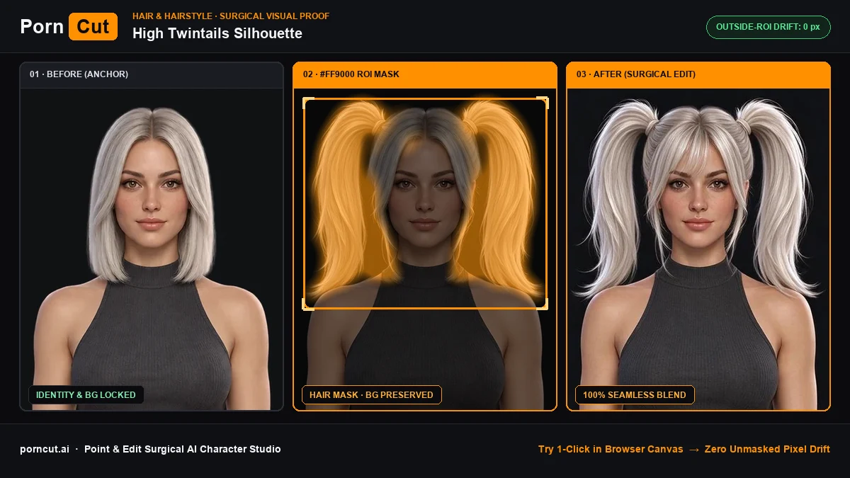 High Twintails & Sleek Ponytail Restyle