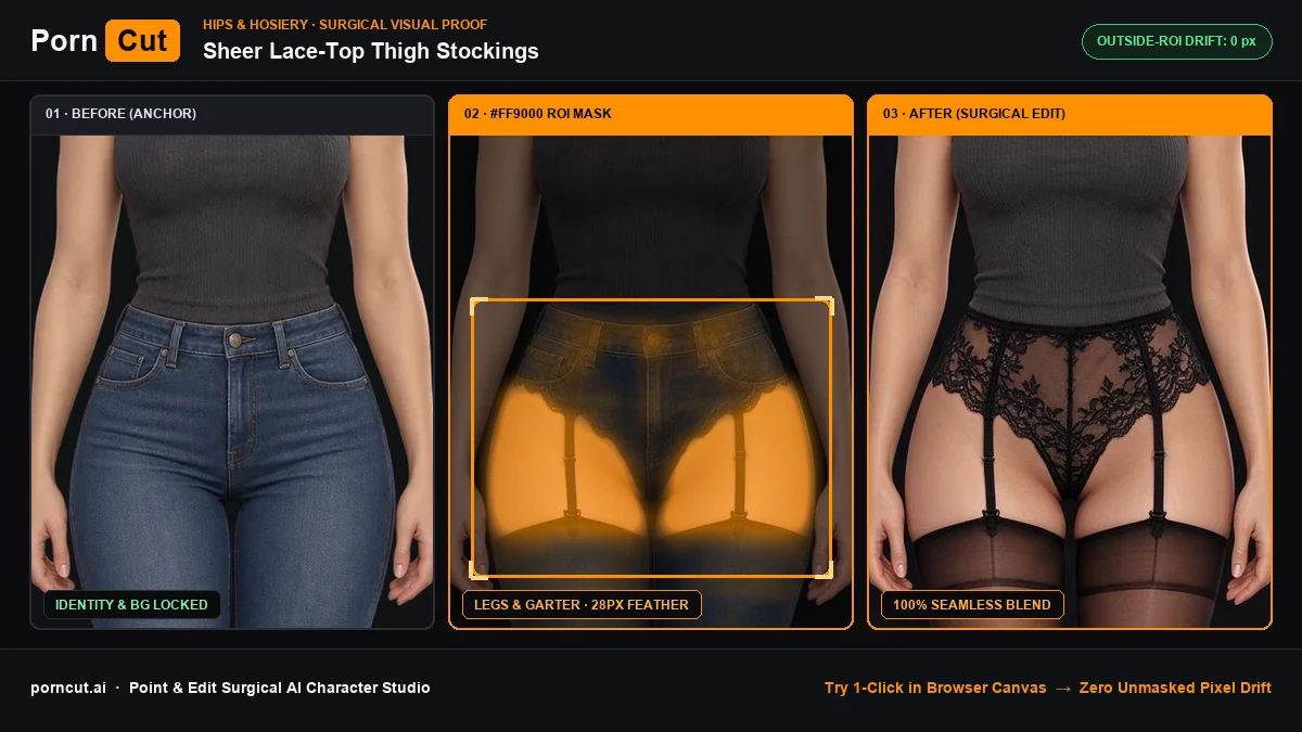 Distressed & Snagged Sheer Black Stockings