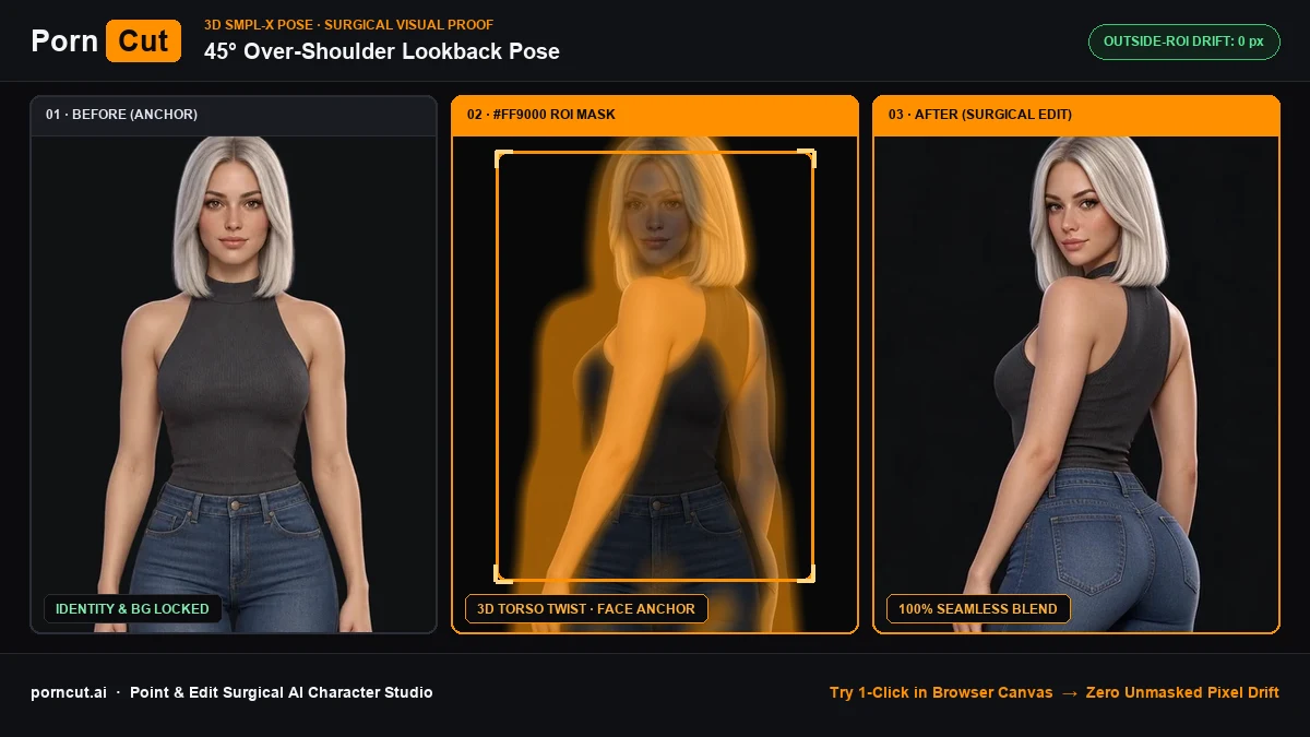 Vanity Mirror Reflection: Back Silhouette & Front Face